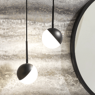 Globe Hanging Ceiling Light (Each) - ONLY suitable with the Oregon
& Estoril Mirrors
